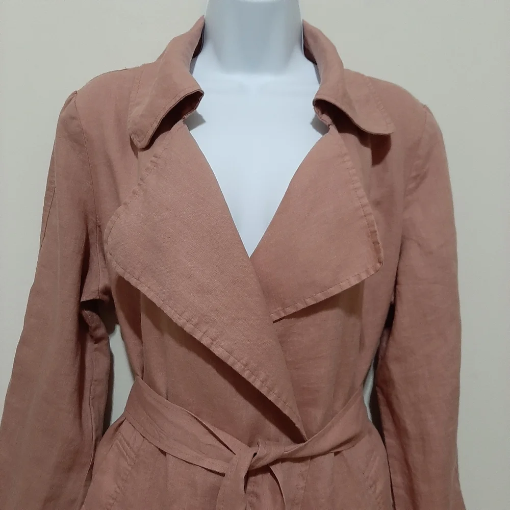 Catherine Malandrino Long Linen Cardigan Medium